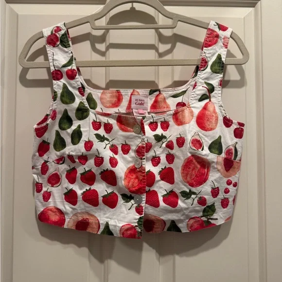 Lisa Says Gah UO Exclusive Rosa Button-Down Cropped Tank Top - Picture 2 of 4